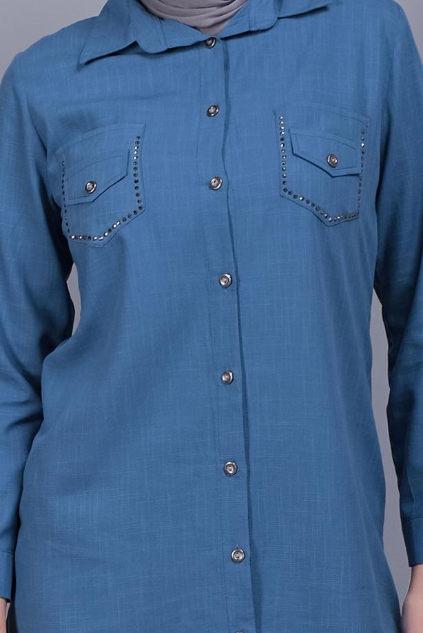 Hijab clothing  BUTTONED TUNIC  2881 - TRENDTESETTÜR