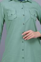 Vêtements hijab VERT TUNIQUE BOUTONNÉE 2881 