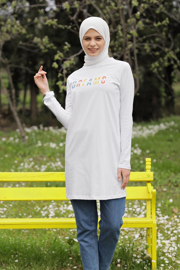 Vêtements hijab  PRINTED BASIC TUNIC  3106   - TRENDTESETTÜR