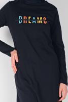 Vêtements hijab BLEU MARINE TUNIQUE IMPRIMÉE 3106  