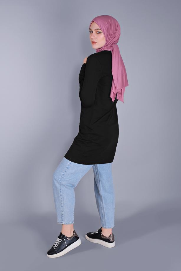 Hijab clothing  COTTON FLOWER PRINTED TUNIC 4206  - TRENDTESETTÜR