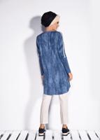 Tesettür giyim LACİVERT  ALVİNA  OMUZLARI ŞERİTLİ TUNİK 4326	