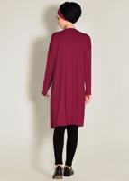 Tesettür giyim KIRMIZI ALVİNA YAZILI BASİC TUNİK 4365