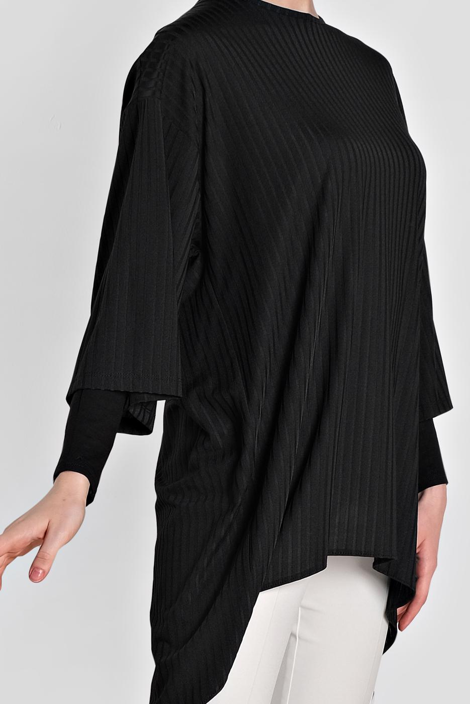 Tesettür giyim SİYAH T 4494 ALVİNA HAZEL TUNİK 38/44 TEK40