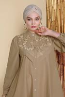 Hijab clothing BROWN BUTTONED SALAS TUNIC 4726 