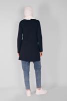 Hijab clothing NAVY BLUE PRINTED TUNIC 5106 