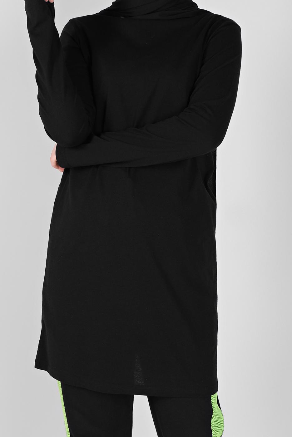 Tesettür giyim SİYAH BASİC PENYE TUNİK 6106 