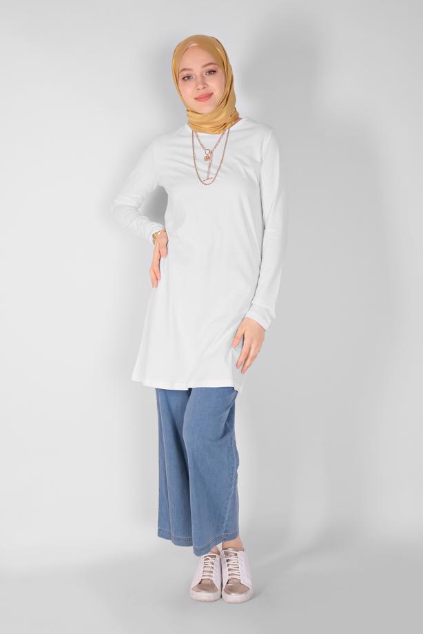 Tesettür giyim  BASİC PENYE TUNİK 6106  - TRENDTESETTÜR