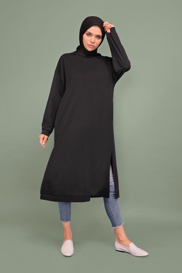 Vêtements hijab  HOODED TUNIC WITH SIDE SLITS 7003  - TRENDTESETTÜR