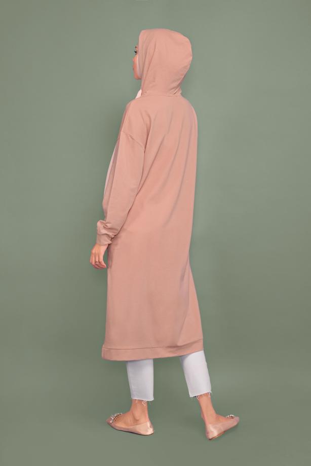 Vêtements hijab  HOODED TUNIC WITH SIDE SLITS 7003  - TRENDTESETTÜR