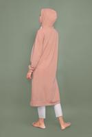 Vêtements hijab POUDRE TUNIQUE À CAPUCHE 7003