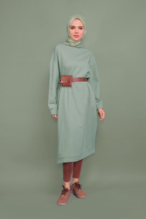 Vêtements hijab  HOODED TUNIC WITH SIDE SLITS 7003  - TRENDTESETTÜR