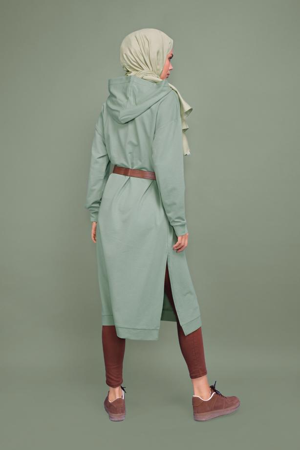 Vêtements hijab  HOODED TUNIC WITH SIDE SLITS 7003  - TRENDTESETTÜR