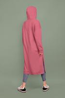 Hijab clothing PINK HOODED TUNIC WITH SIDE SLITS 7003 