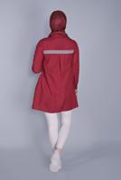 Hijab clothing RED STRIPE DETAIL SALAS TUNIC 9136 