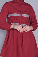 Hijab clothing RED STRIPE DETAIL SALAS TUNIC 9136 