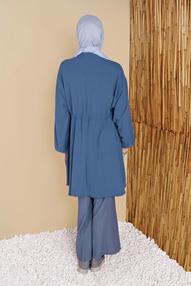 Hijab clothing  TIE DETAIL TUNIC WITH POCKET 9181  - TRENDTESETTÜR