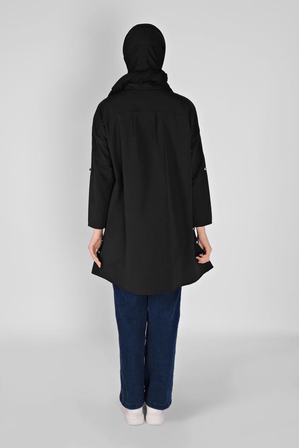 Vêtements hijab  BUTTON DETAIL TUNIC 9307  - TRENDTESETTÜR