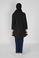 Vêtements hijab NOIR TUNIQUE DÉTAIL BOUTONS 9307