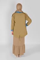 Tesettür giyim LACİVERT İKİ RENK DENİM CEKET 471