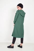 Tesettür giyim YEŞİL ALVİNA FERMUARLI SPOR TRENÇKOT 10154
