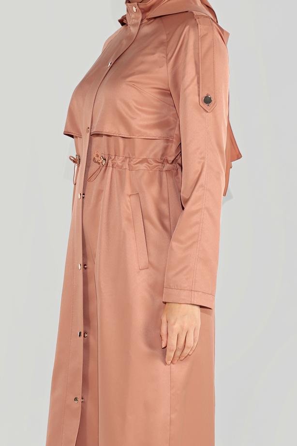 Vêtements hijab ROSE TRENCH À CAPUCHE 10190 - TRENDTESETTÜR