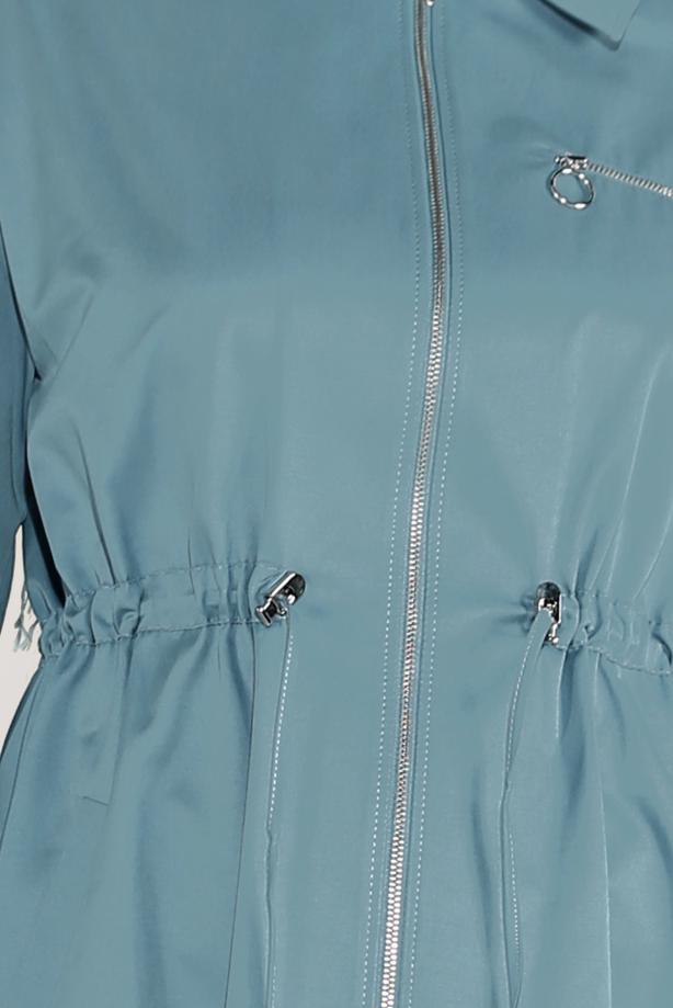 Vêtements hijab BLEU TRENCH FERMETURE ÉCLAIR 10191 - TRENDTESETTÜR