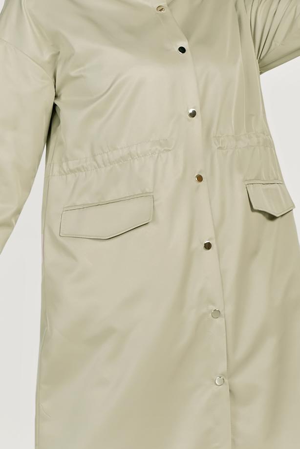 Vêtements hijab BEIGE TRENCH COAT JUMPLE MANCHES BALLON PRINTEMPS TRENCH 10193 - TRENDTESETTÜR