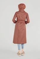 Hijab clothing BROWN T 10198  ALVİNA SAPANCA TRENÇKOT