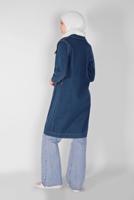 Vêtements hijab BLEU MARINE TRENCH-COAT EN DENIM BOUTONS 9117