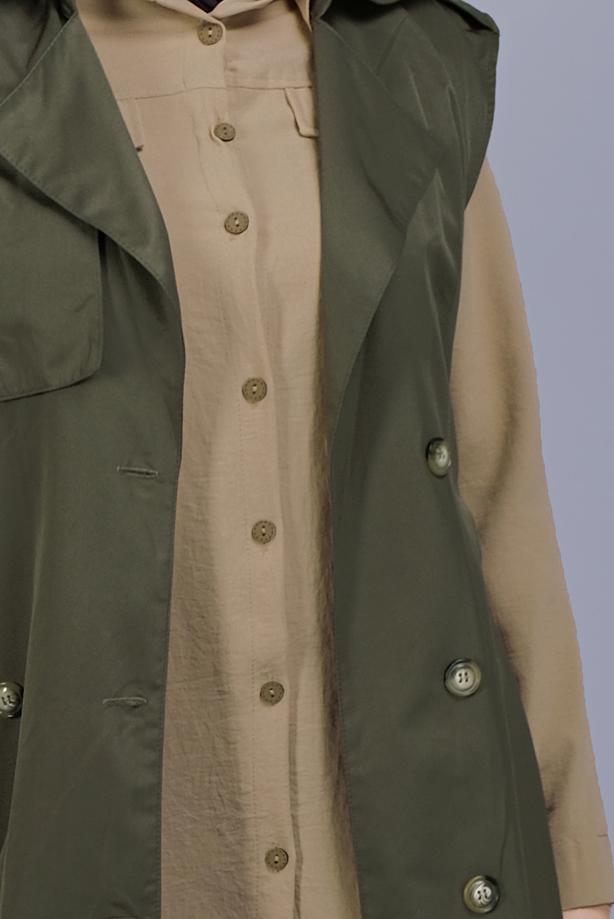 Hijab clothing  BUTTON BELTED VEST 252  - TRENDTESETTÜR
