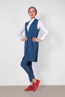 Vêtements hijab BLEU MARINE GILET BOUTONNÉ 4185