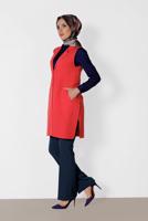 Vêtements hijab ROUGE GILET BOUTONNÉ 4185