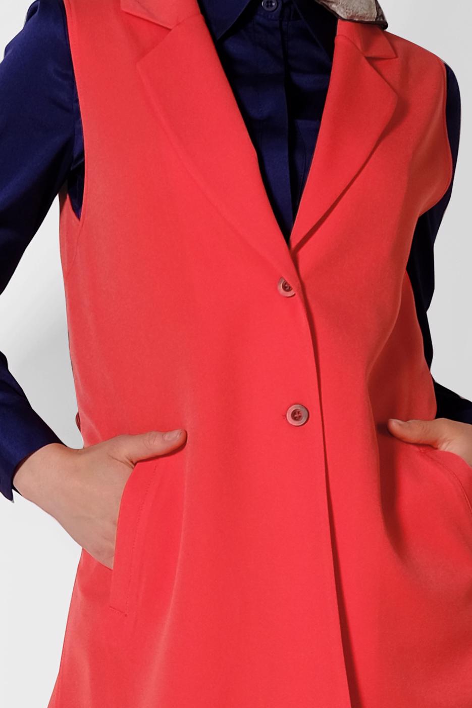 Vêtements hijab ROUGE GILET BOUTONNÉ 4185