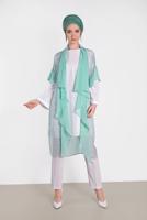 Vêtements hijab VERT T 4314 ALVİNA  MH 3229 YELEK