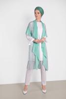 Vêtements hijab VERT T 4314 ALVİNA  MH 3229 YELEK