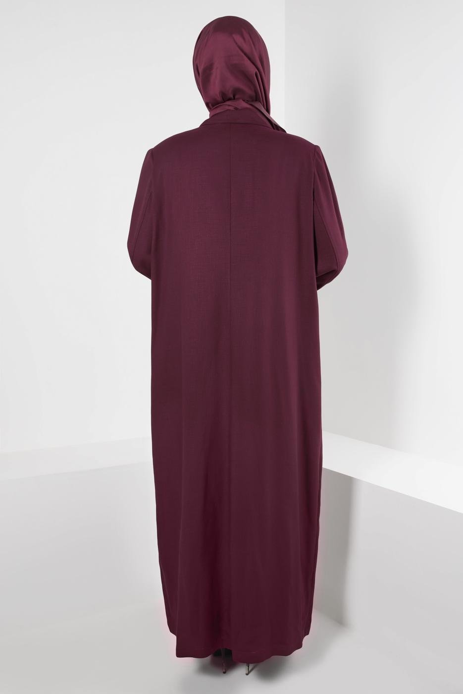Hijab clothing PLUM ALVİNA CLASSIC COLLAR BUTTONED TOPCOAT 1093 