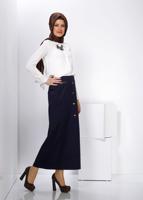 Tesettür giyim LACİVERT T 6597 ALVİNA MEGAN 15421 ETEK 38/46 TEK38