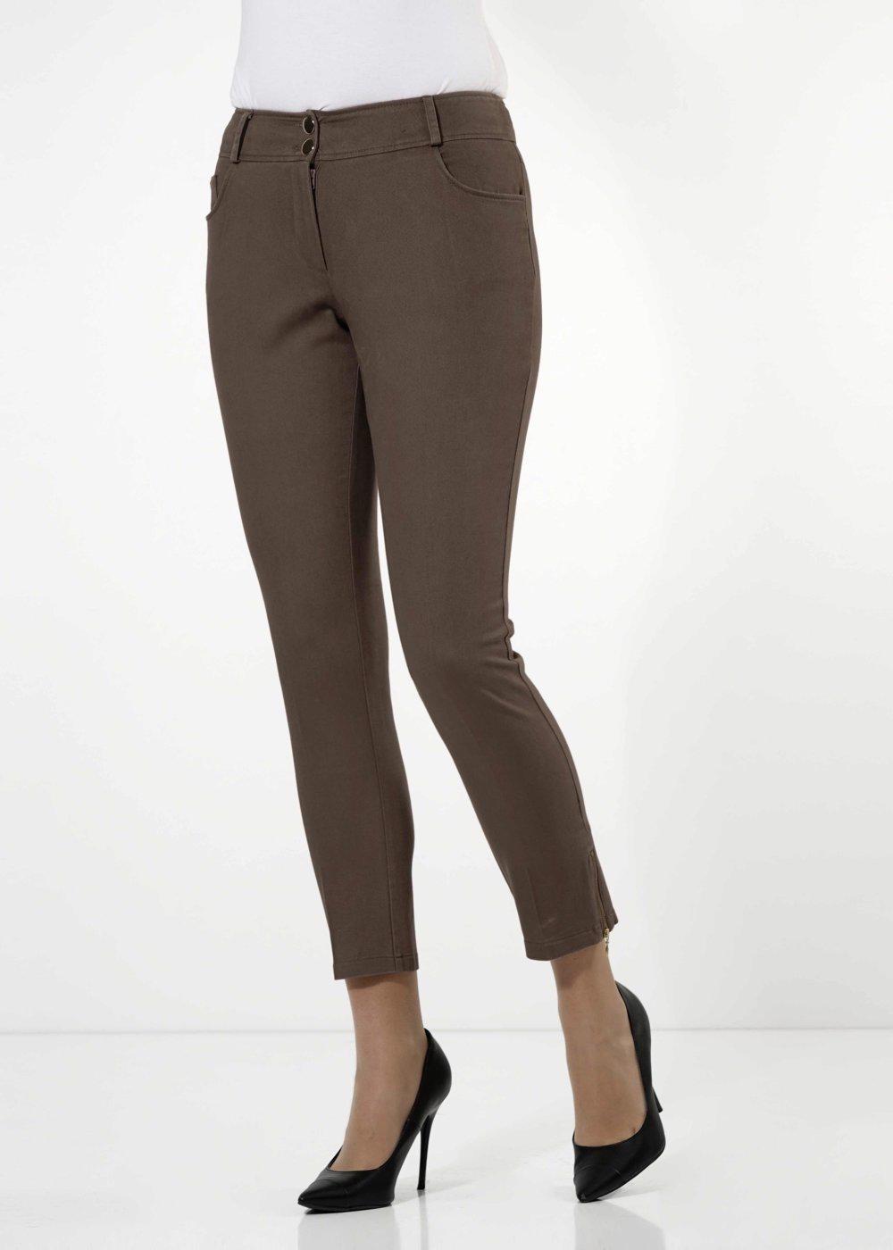 Tesettür giyim VİZON ALVİNA PAÇASI FERMUAR DETAYLI PANTOLON 7812 