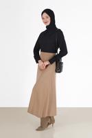 Vêtements hijab NOIR BLOUSE À FERMETURE ÉCLAIR AVEC DÉTAIL NUD 40202