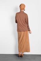 Hijab clothing TABA ALVİNA LEOPARD PATTERN DETAIL BUTTONED BLOUSE 40288 