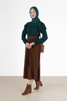 Vêtements hijab VERT BLOUSE À VOLANTS DÉTAIL GUIPURE 40332