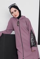 Vêtements hijab ROSE VESTE DE SURVÊTEMENT À CAPUCHE AVEC SEQUINS 4486