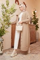 Hijab clothing BROWN BUTTONED JACKET 5503 
