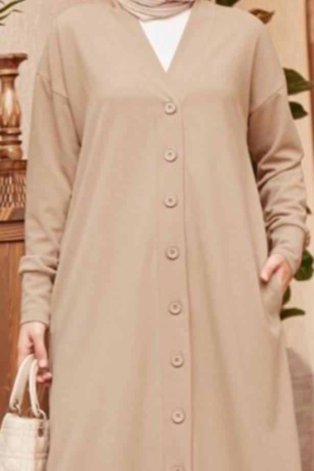 Tesettür giyim  BOYDAN DÜĞMELİ CEKET 5503  - TRENDTESETTÜR