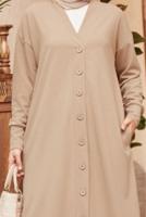 Hijab clothing BROWN BUTTONED JACKET 5503 