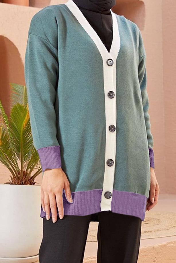 Vêtements hijab  COLORED BUTTONED CARDIGAN 5742  - TRENDTESETTÜR