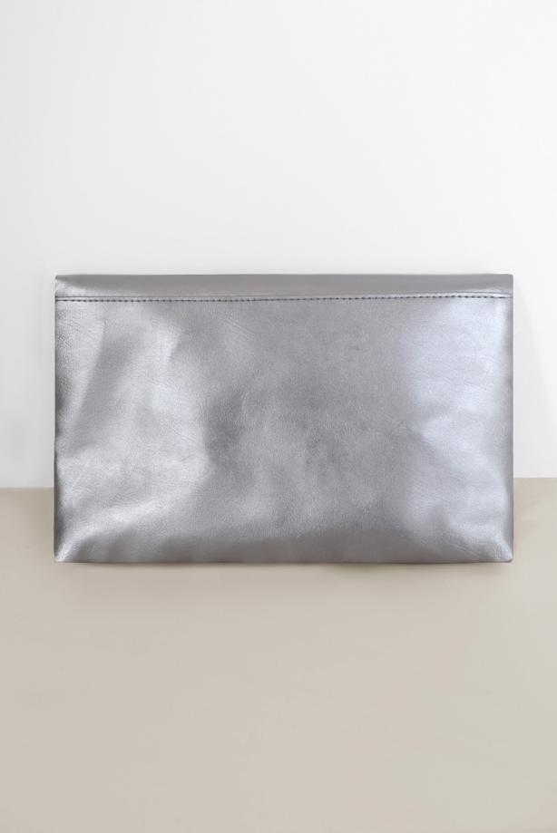 Hijab clothing BEIGE SUEDE DETAIL CLUTCH BAG 042  - TRENDTESETTÜR