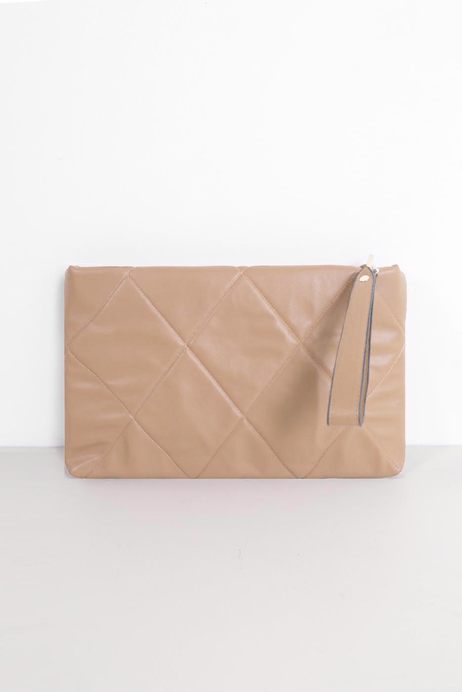 Tesettür giyim BEJ ALVİNA PORTFÖY ÇANTA 055