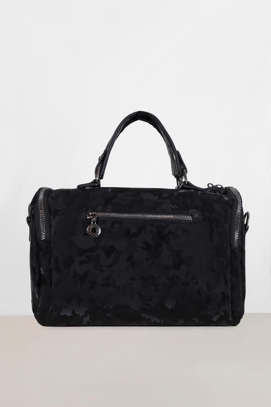 Tesettür giyim SİYAH ALVİNA DESENLİ TAŞ DETAYLI ÇANTA 6010